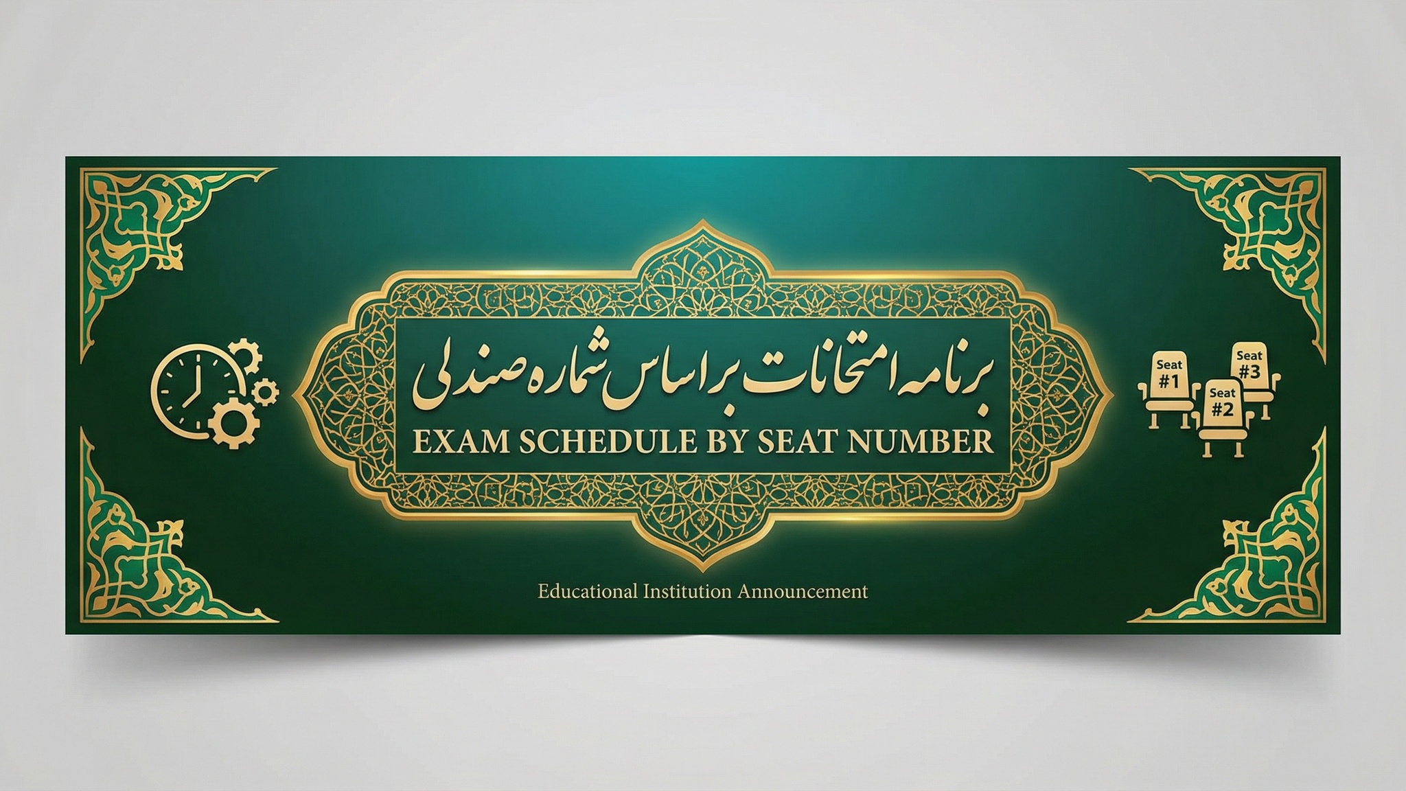 برنامه زمان‌بندی آزمون نظری دی‌ماه ۱۴۰۴ بر اساس شماره صندلی - مشهد جامع زن و مرد